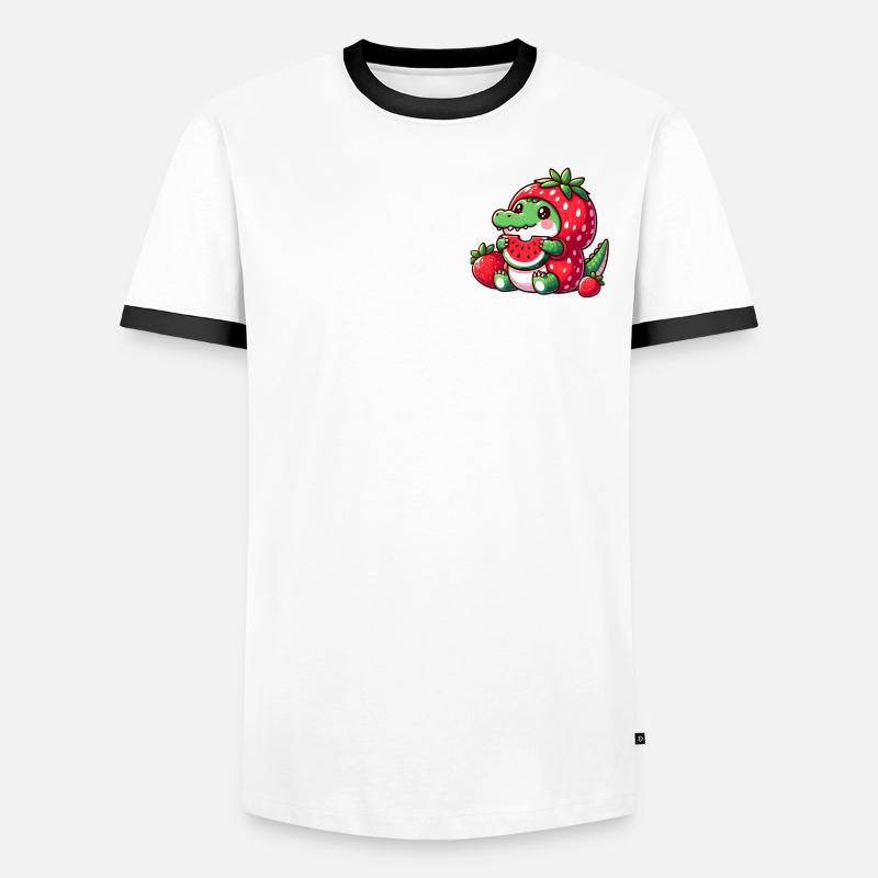 Crocodile en costume de pastèque T-shirt contrasté Homme