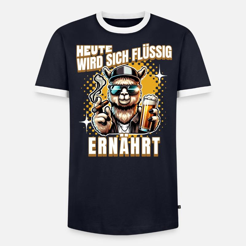 Heute Wird Sich Flüssig Ernährt - Männer Kontrast-T-Shirt - undefined