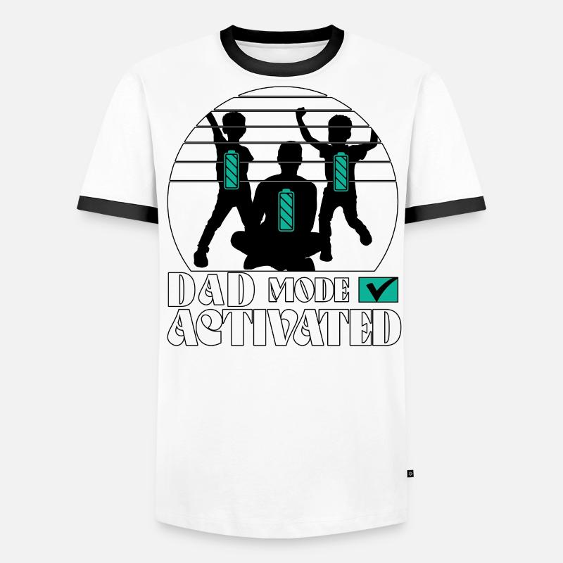 Mode papa activé T-shirt contrasté Homme