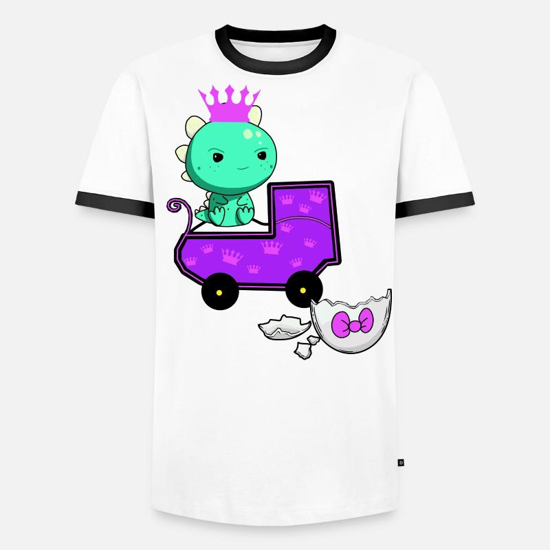Dragon Enceinte Coquille D’oeuf Oeuf Éclosion Bébé T-shirt contrasté Homme