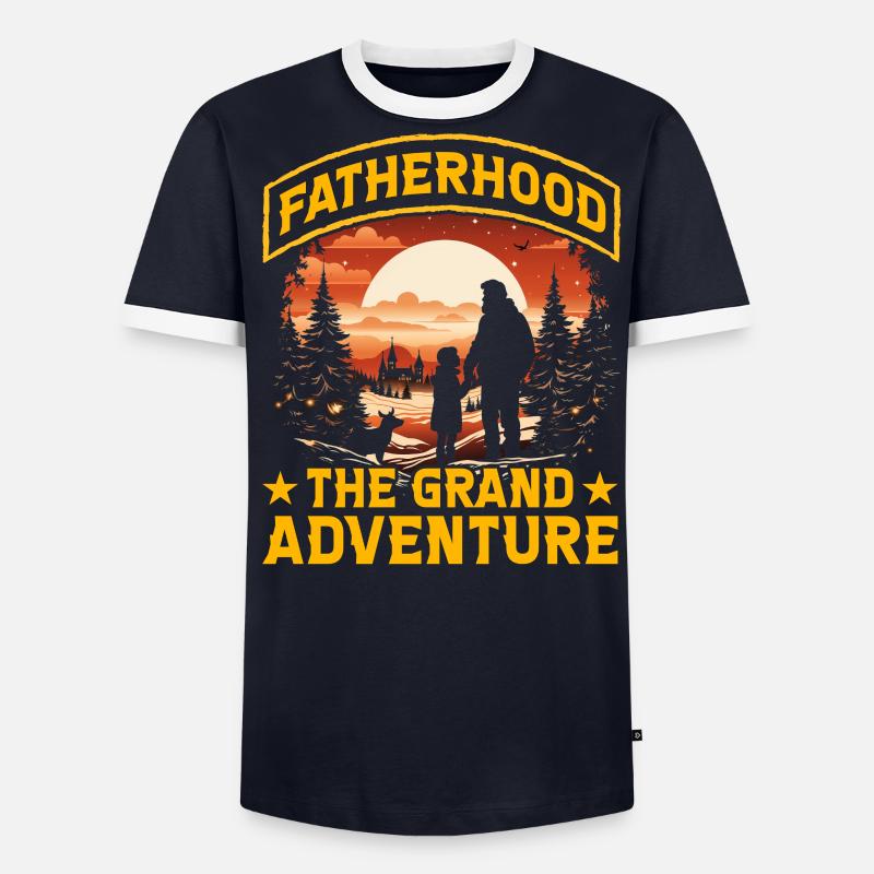 Vaterschaft das große Abenteuer Männer Kontrast-T-Shirt