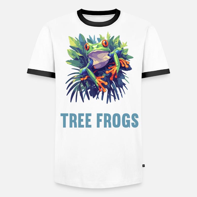 Tree Frog Baumfrösche Baumfrosch Männer Kontrast-T-Shirt