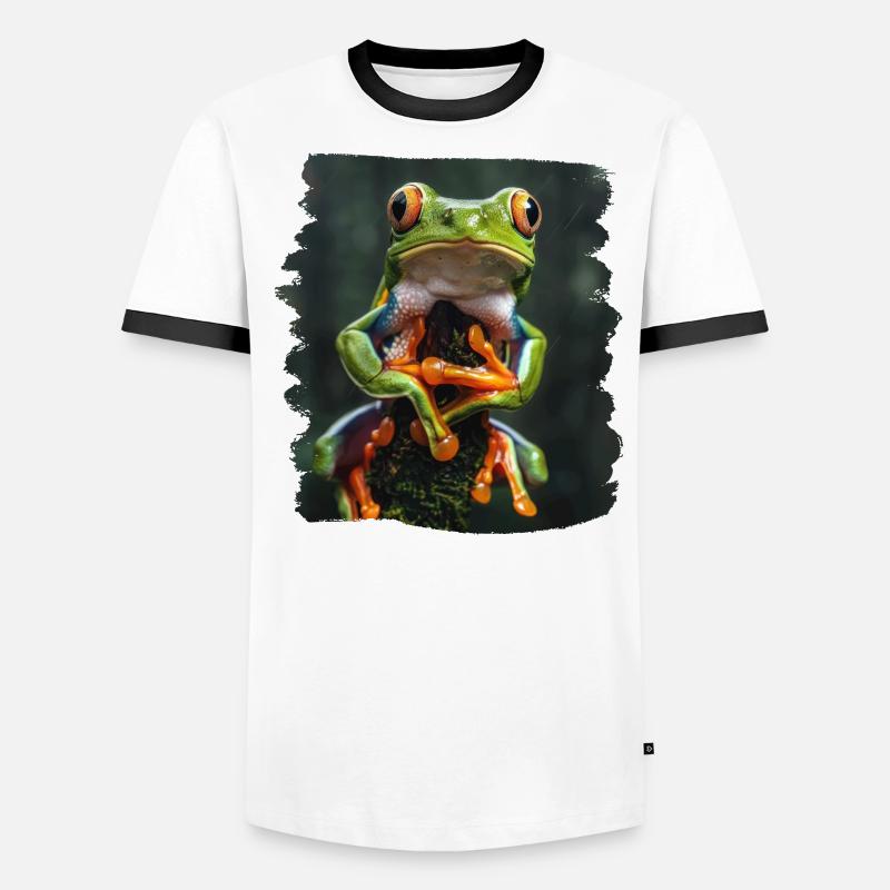 Tree Frog Baumfrösche Baumfrosch Männer Kontrast-T-Shirt
