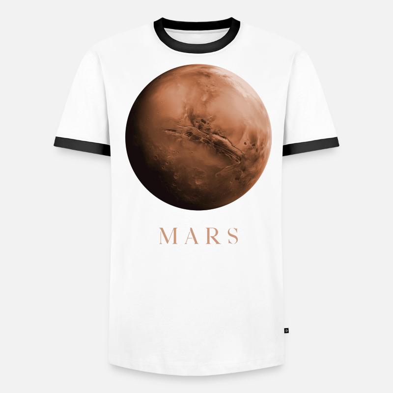 Mars Planet Astrophysics Cosmology Space Men's Ringer Shirt