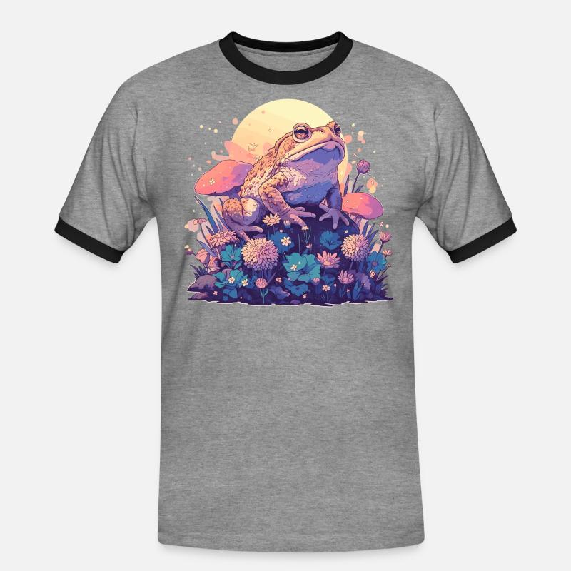 Toad Toads Toad - Men's Ringer Shirt - heather grey/black