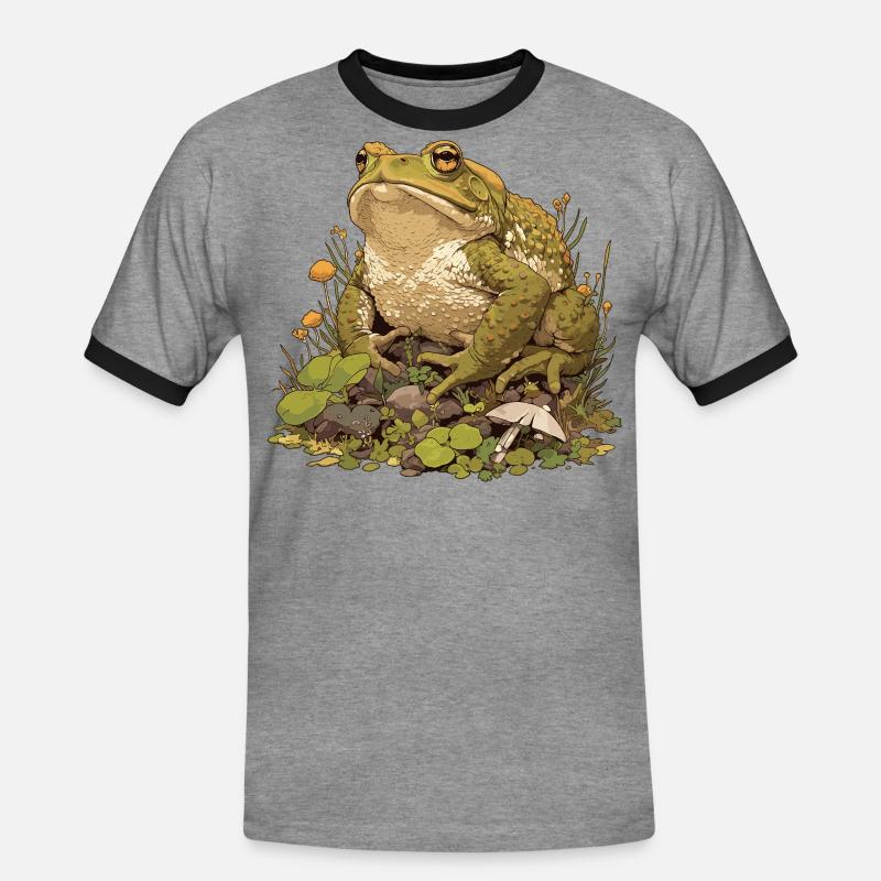 Toad Toads Toad - Men's Ringer Shirt - heather grey/black
