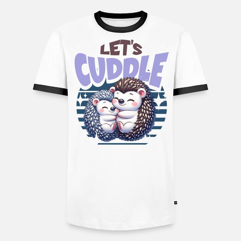 Hedgehog Lets Cuddle Men's Ringer Shirt
