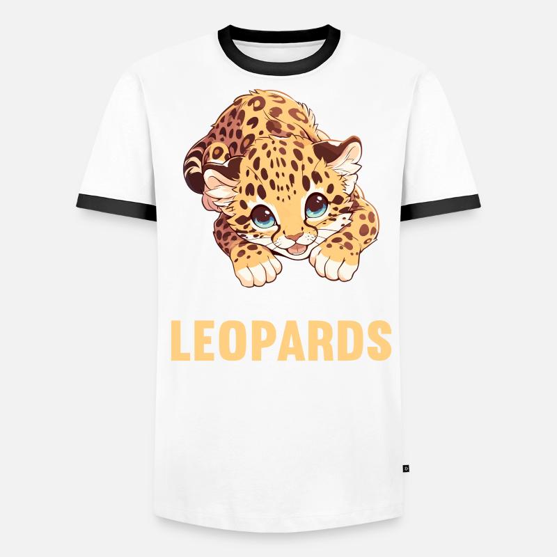 Léopard léopard T-shirt contrasté Homme