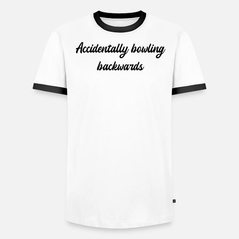 Bowling - Accidentally bowling backwards Men's Ringer Shirt