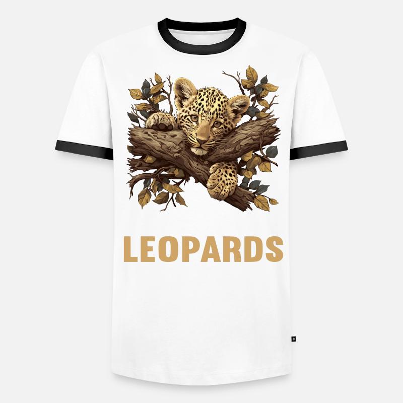 Léopard léopard T-shirt contrasté Homme
