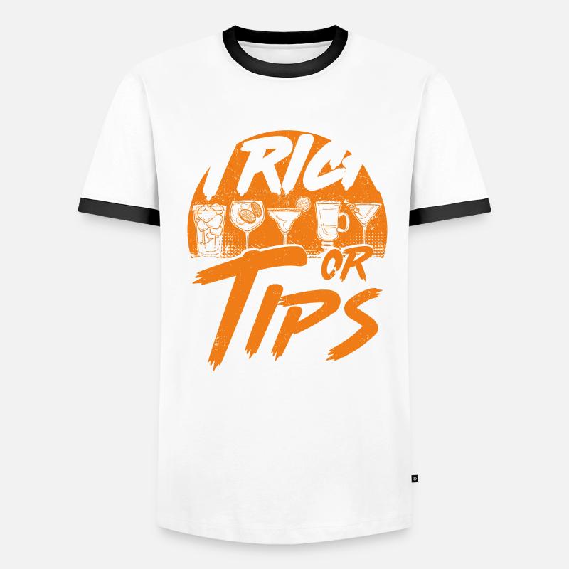 Bartender Mixologist Trick Or Tips Männer Kontrast-T-Shirt