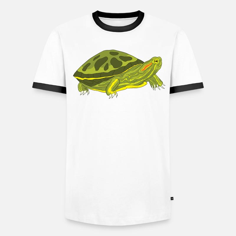 Red-eared Turtle Turtle Men's Ringer Shirt