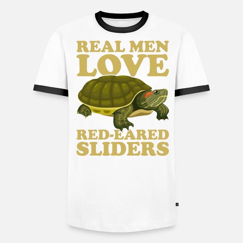 Red-eared Turtle Turtle Men's Ringer Shirt
