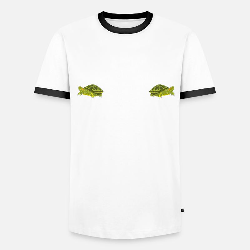 Red-eared Turtle Turtle Men's Ringer Shirt