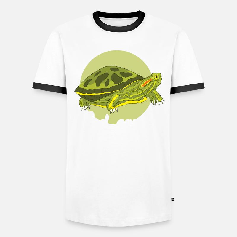 Red-eared Turtle Turtle Men's Ringer Shirt