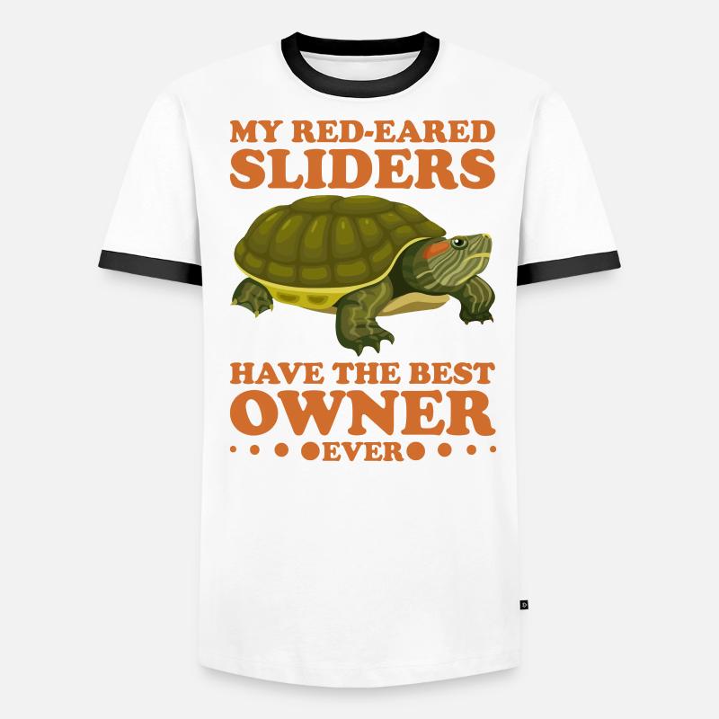 Red-eared Turtle Turtle Men's Ringer Shirt