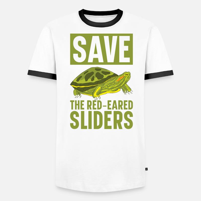 Red-eared Turtle Turtle Men's Ringer Shirt