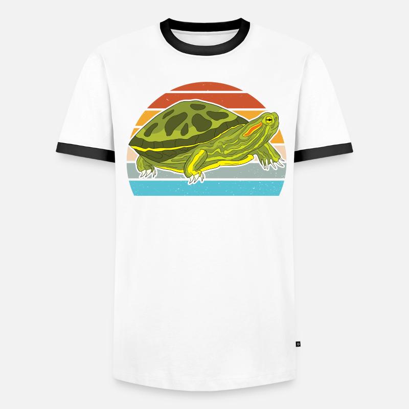 Red-eared Turtle Turtle Men's Ringer Shirt