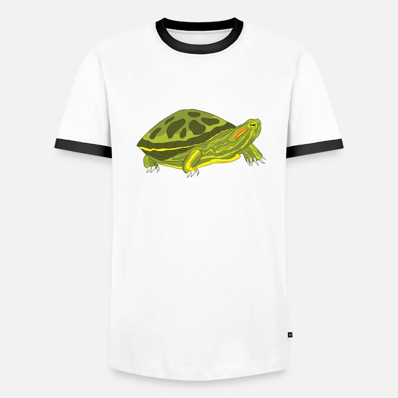 Red-eared Turtle Turtle Men's Ringer Shirt