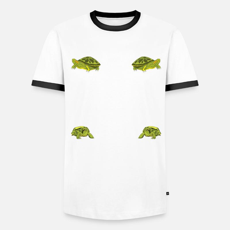 Red-eared Turtle Turtle Men's Ringer Shirt