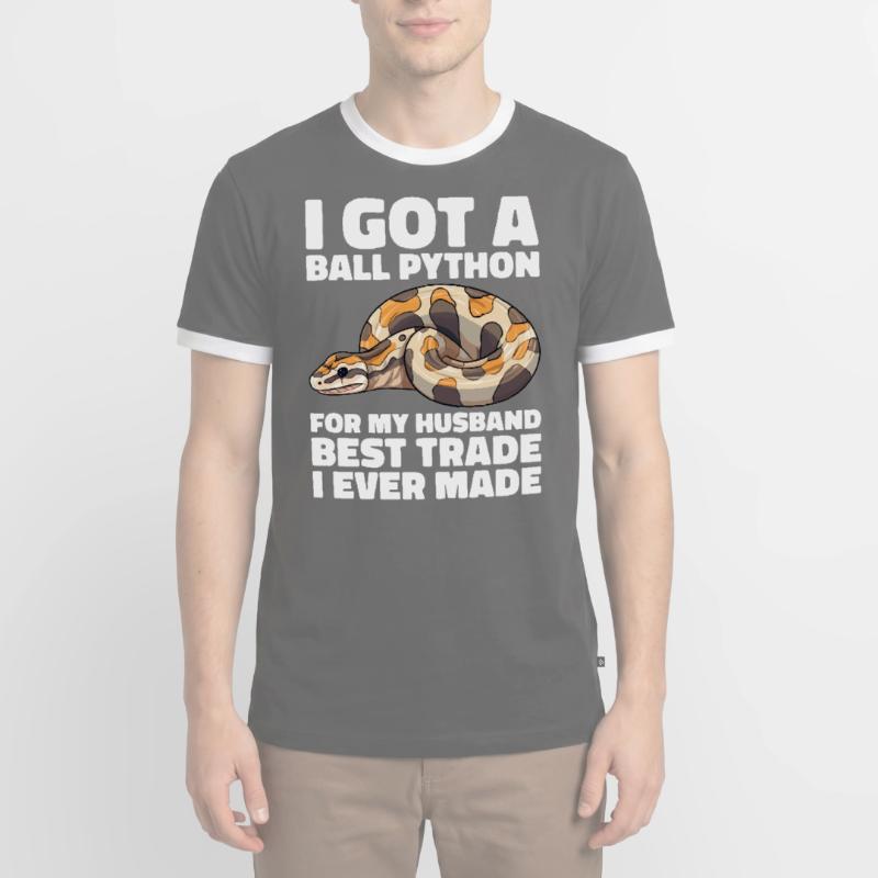 Boule de banane Python Herpétologiste Boule de corail T-shirt contrasté Homme