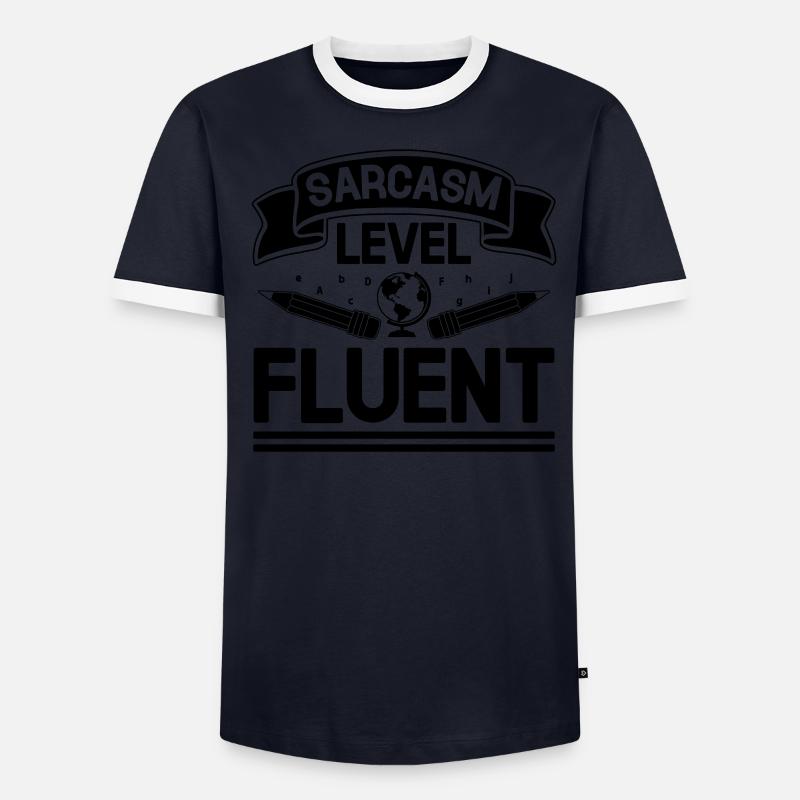 Professeur de langues étrangères École Professeurs de langues T-shirt contrasté Homme