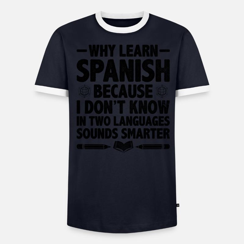 Professeur de langues étrangères École Professeurs de langues T-shirt contrasté Homme