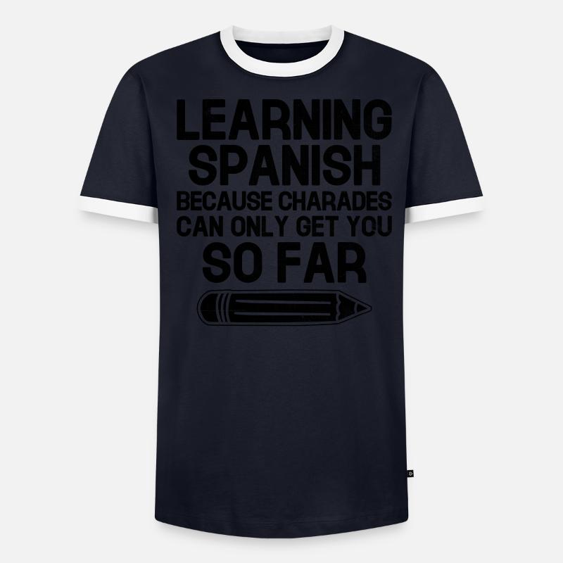Professeur de langues étrangères École Professeurs de langues T-shirt contrasté Homme