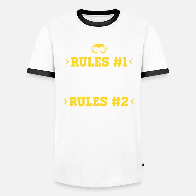 Bartender Mixologist Bar Rules Männer Kontrast-T-Shirt
