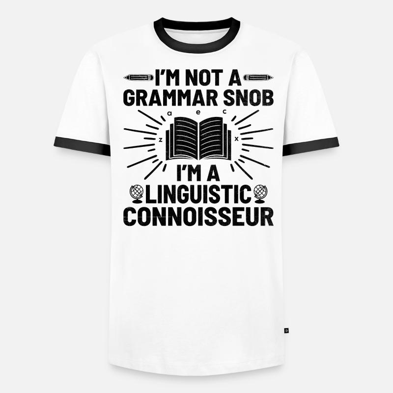 Professeur de langues étrangères École Professeurs de langues T-shirt contrasté Homme