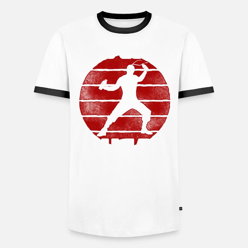 Bartender Mixologist Ninja Shaker Männer Kontrast-T-Shirt