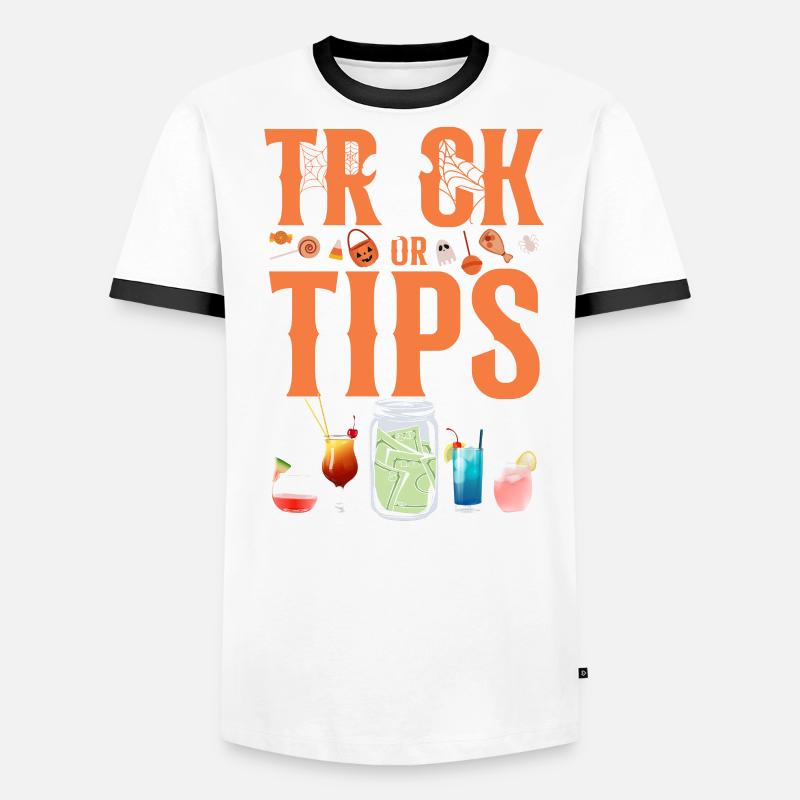 Bartender Mixologist Trick Or Tips Männer Kontrast-T-Shirt