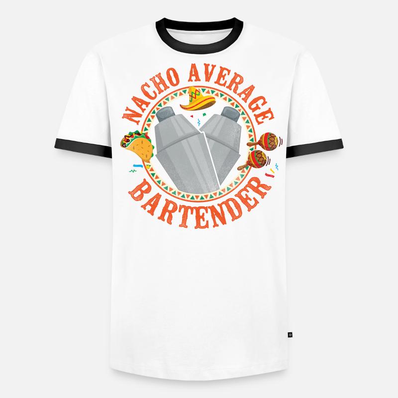 Bartender Mixologist Nacho Average Männer Kontrast-T-Shirt