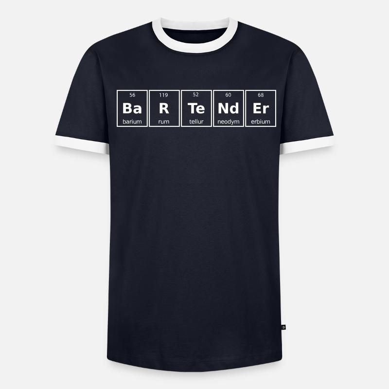 Bartender Mixologist Elements - Männer Kontrast-T-Shirt - undefined