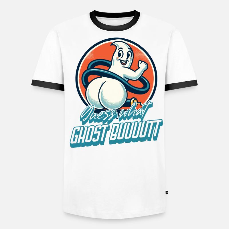 Guess What Ghosts Butt Funny Ghosts Saying Men's Ringer Shirt