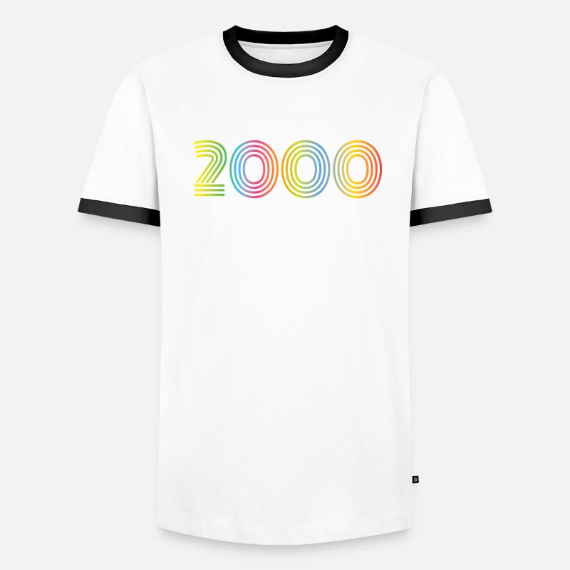 2000 Anniversaire Funky Année T-shirt contrasté Homme