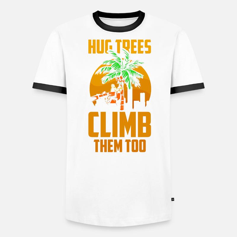Arborist Arborist Tree Climber Tree Climbing Men's Ringer Shirt