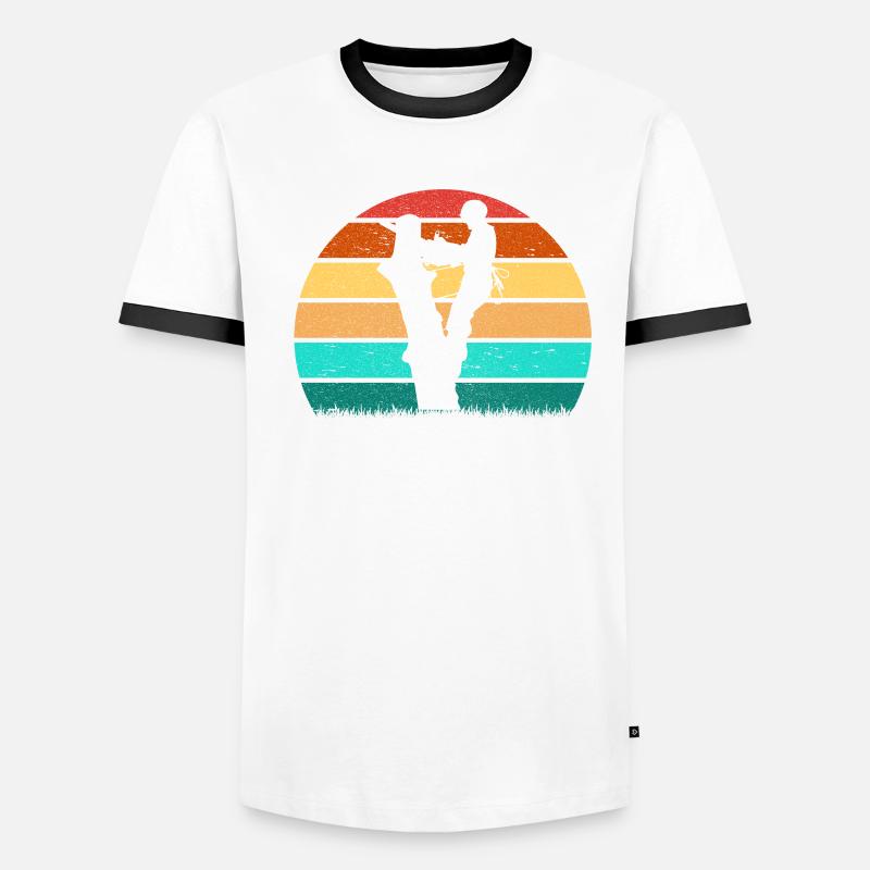Arborist Arborist Tree Climber Tree Climbing Men's Ringer Shirt