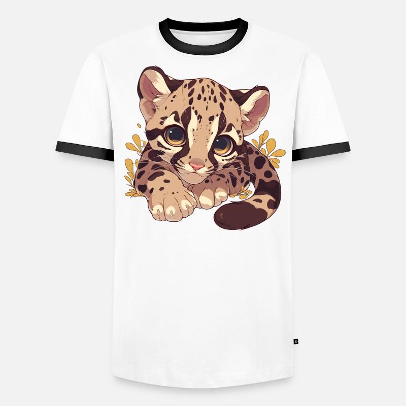 Clouded Leopard Nebelparder Men's Ringer Shirt