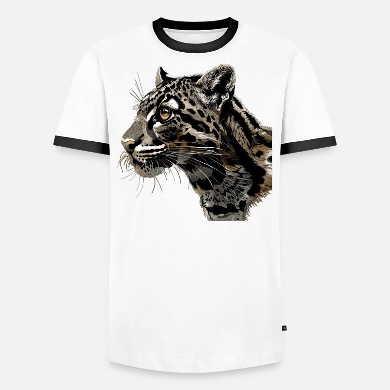 Clouded Leopard Nebelparder Men's Ringer Shirt