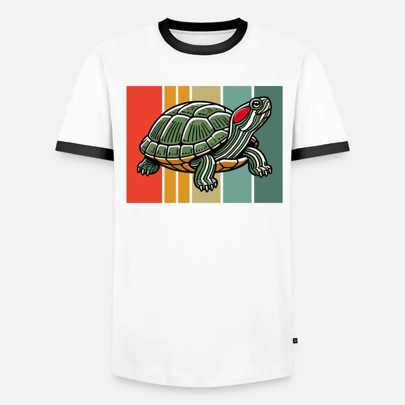Turtle Red-eared Turtle Men's Ringer Shirt