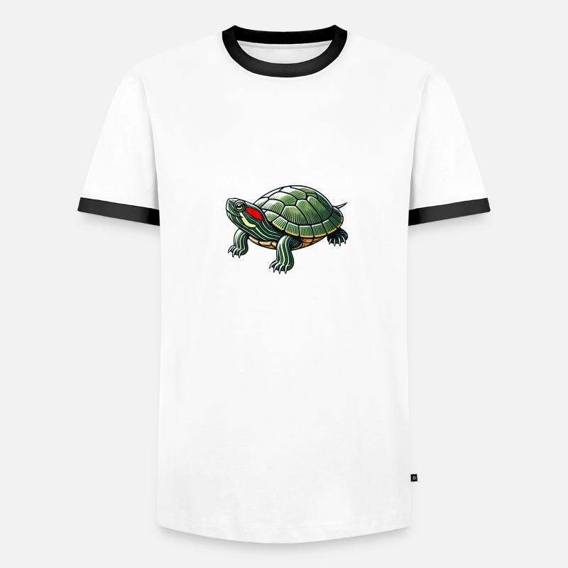 Turtle Red-eared Turtle Men's Ringer Shirt