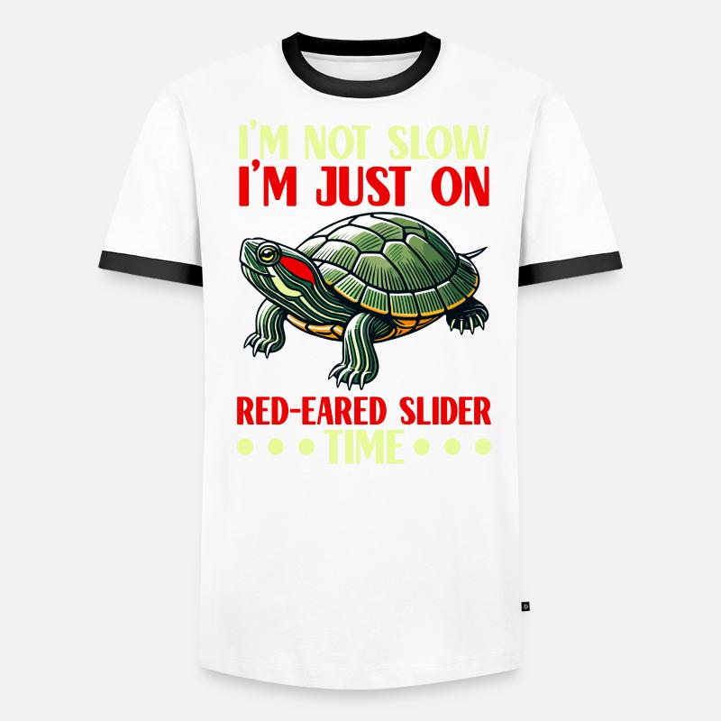 Turtle Red-eared Turtle Men's Ringer Shirt