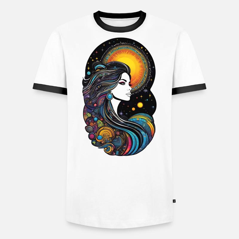 Déesse Cosmique de la Création T-shirt contrasté Homme