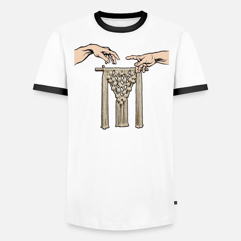 Creative macrame artist Funny macrame Men's Ringer Shirt