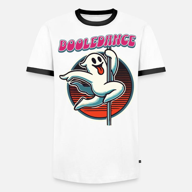 Funny Boolean Dance Saying Pole Dance Ghost Men's Ringer Shirt