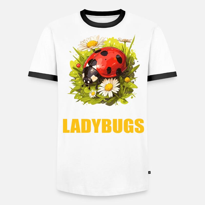 Ladybug Marienkäfer Männer Kontrast-T-Shirt