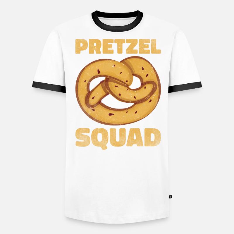 Bretzel Brezeln Bäcker Backwaren Männer Kontrast-T-Shirt