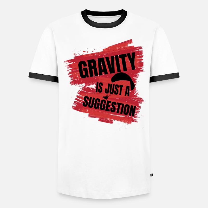 Gravity Is Just a Suggestion – Paragliding Men's Ringer Shirt