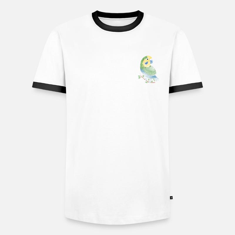Perruche empreinte digitale Perruche créative T-shirt contrasté Homme